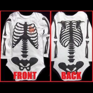 SKELETON BONE ONESIE w/FULL GRAPHICS